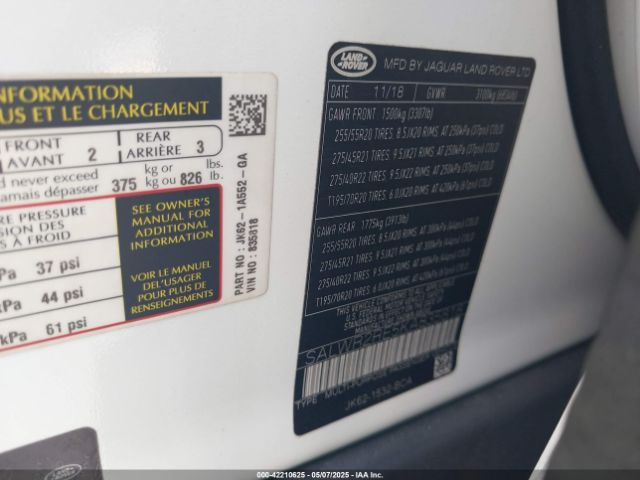 SALWR2RE5KA835818 Land Rover Range Rover Sport Supercharged Dynamic