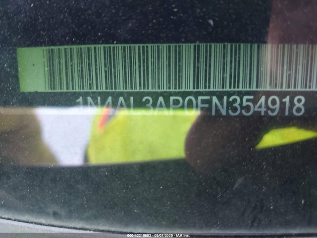 1N4AL3AP0FN354918 Nissan Altima 2.5 Sl