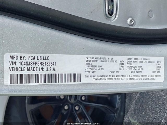 1C4SJSFP6RS132641 Jeep Grand Wagoneer L Series Ii 4x4