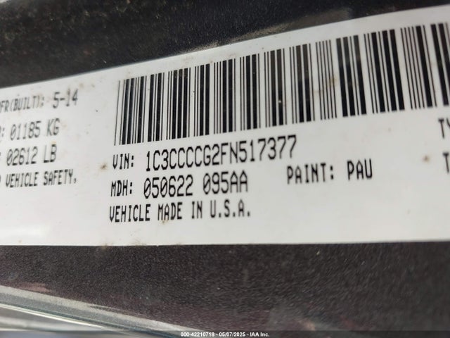 2015 CHRYSLER 200 1C3CCCCG2FN517377 Photo 8