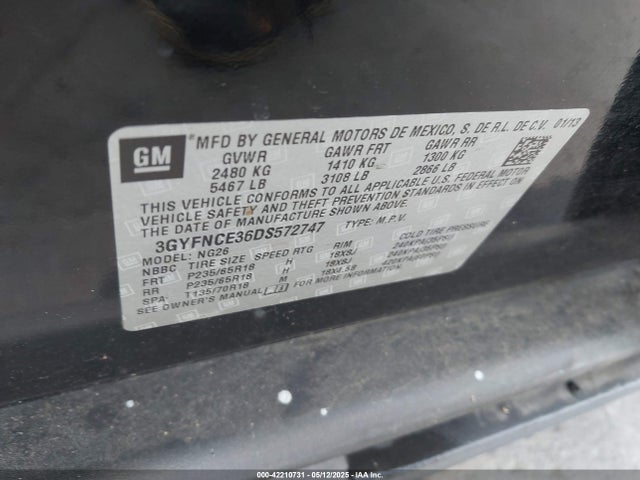 2013 CADILLAC SRX 3GYFNCE36DS572747 Photo 8