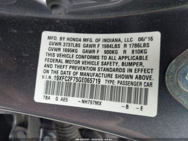 19XFC2F75GE065719 Honda CIVIC EX