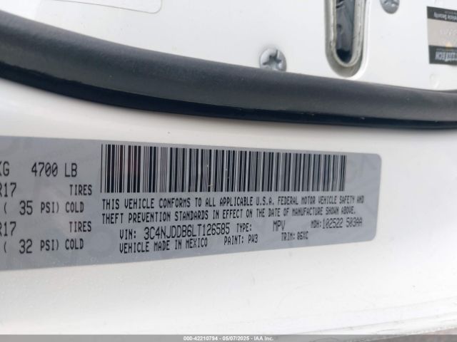 3C4NJDDB6LT126585 Jeep 2020