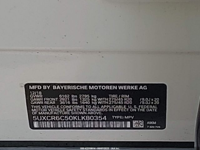 5UXCR6C50KLK80354 BMW X5 Xdrive40i