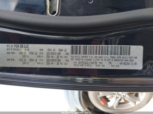 3C4PDDGG0JT449759 Dodge Journey Crossroad Awd