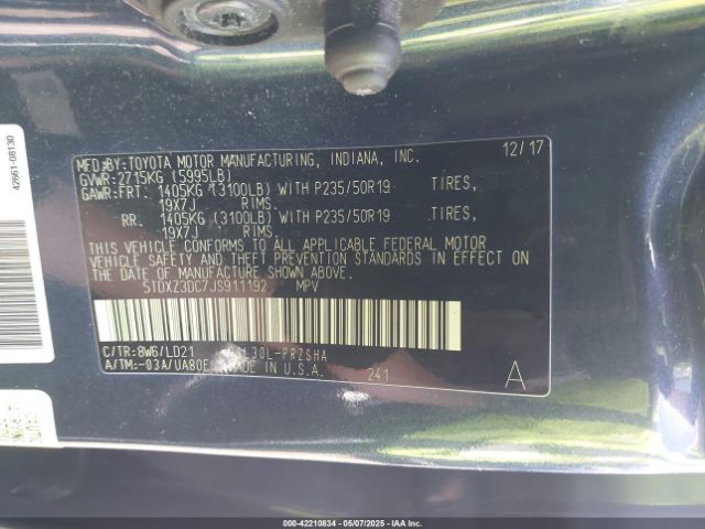 2018 TOYOTA SIENNA 5TDXZ3DC7JS911192 Photo 8