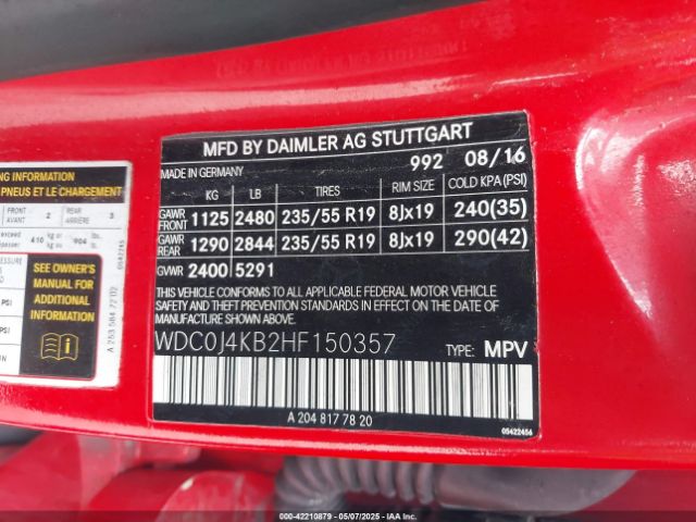 WDC0J4KB2HF150357 Mercedes-Benz Glc 300 Coupe 4matic