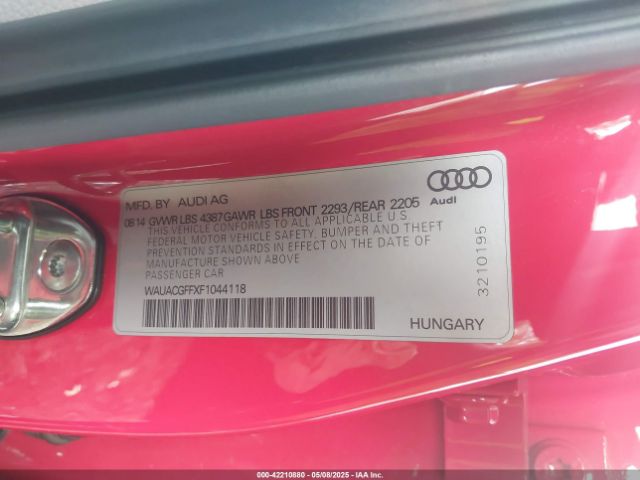 2015 AUDI A3 WAUACGFFXF1044118 Photo 8