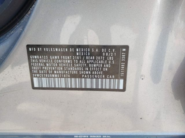 2021 VOLKSWAGEN JETTA 3VWC57BU8MM071874 Photo 8