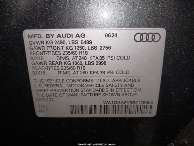 2024 AUDI Q5 WA1GAAFY3R2125665 Photo 8