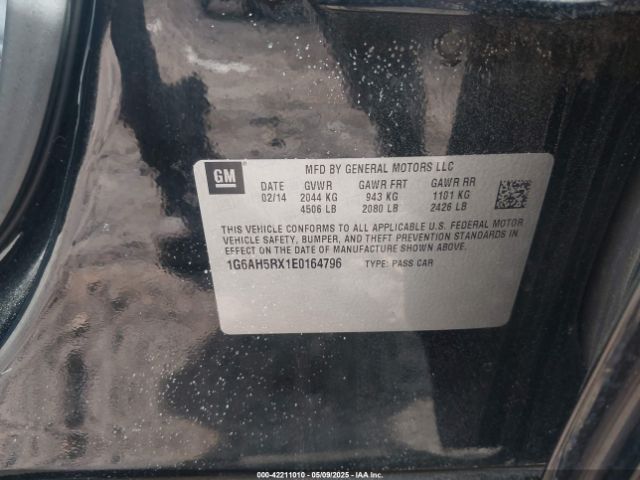 1G6AH5RX1E0164796 Cadillac ATS LUXURY