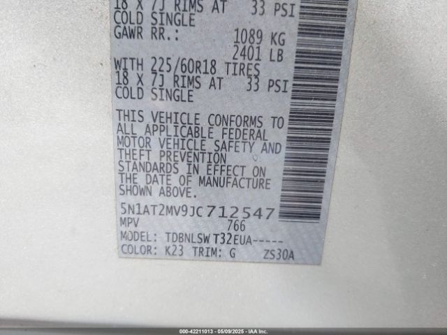 2018 NISSAN ROGUE 5N1AT2MV9JC712547 Photo 8