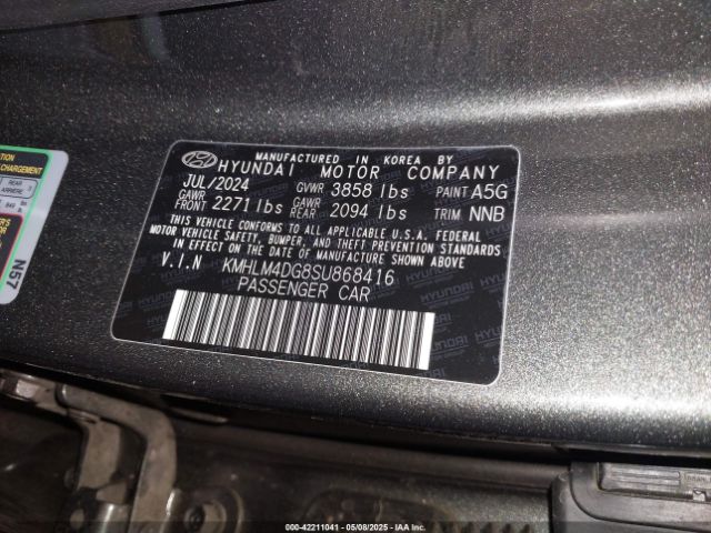 KMHLM4DG8SU868416 Hyundai mpi nu pe