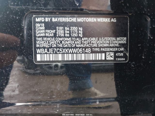 WBAJE7C5XKWW06148 BMW 540i Xdrive