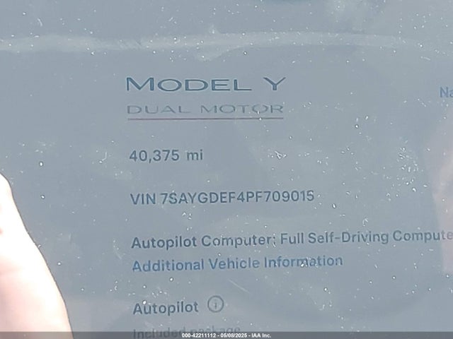 2023 TESLA MODEL Y 7SAYGDEF4PF709015 Photo 6
