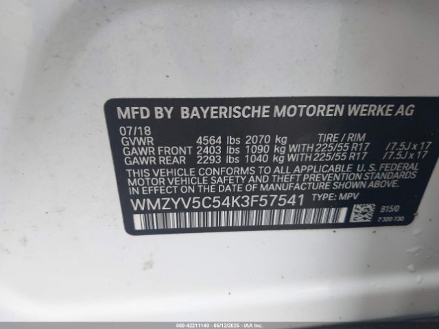 WMZYV5C54K3F57541 Mini Countryman Cooper