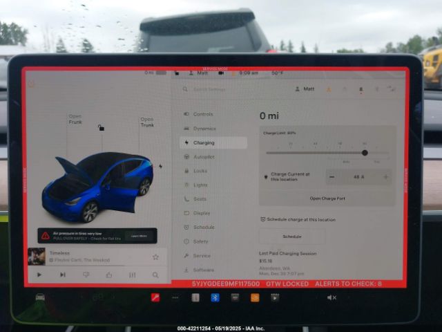 5YJYGDEE9MF117500 Tesla Model Y Long Range Dual Motor All-wheel Drive