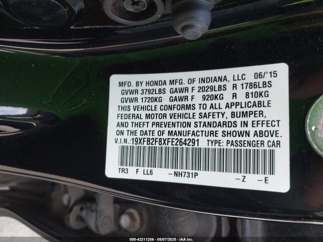 19XFB2F8XFE264291 Honda CIVIC EX