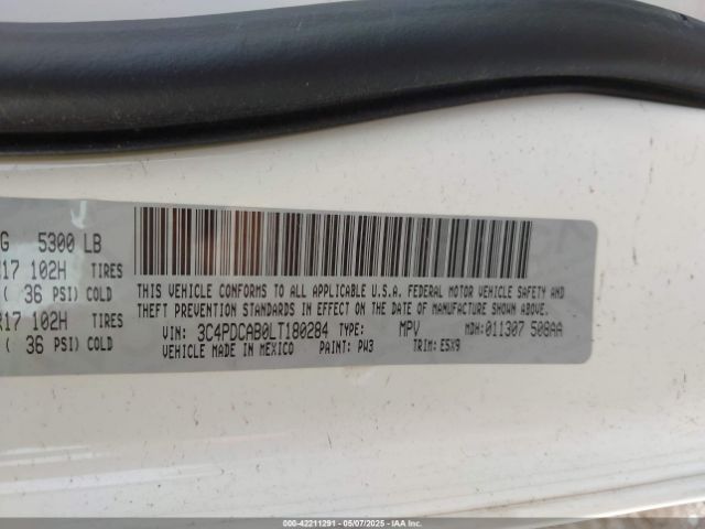 3C4PDCAB0LT180284 Dodge Journey