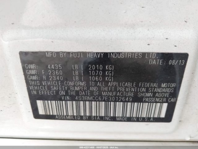 4S3BMCC67E3012649 Subaru Legacy 2.5i Premium