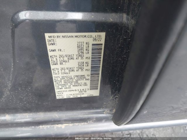 1N6ED1EJ8PN611423 Nissan Frontier Sv 4x2