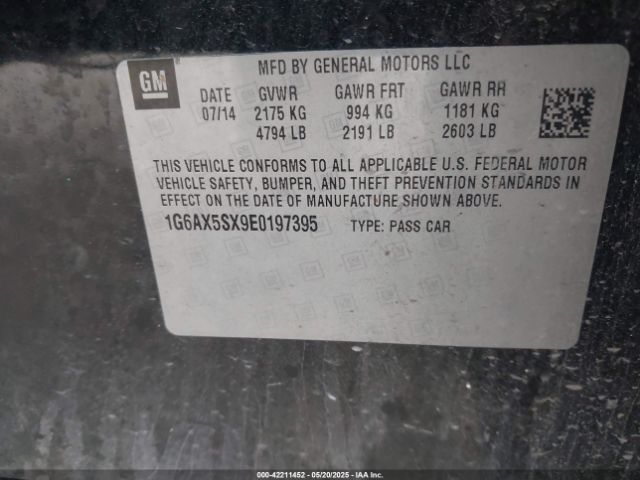 1G6AX5SX9E0197395 Cadillac ltg