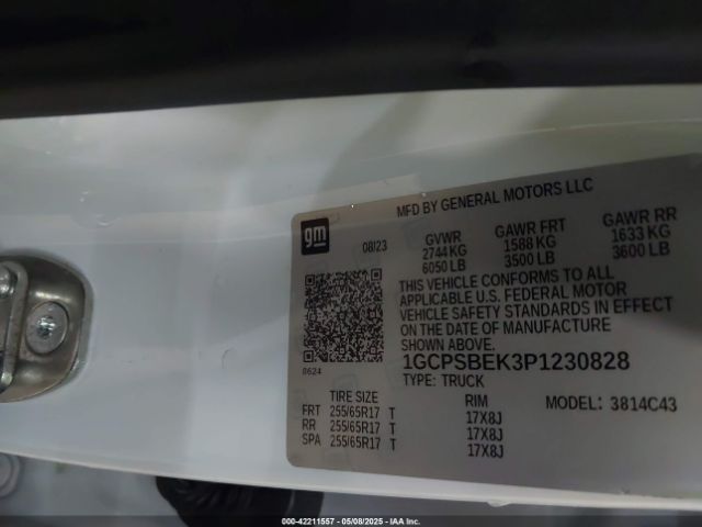1GCPSBEK3P1230828 Chevrolet Colorado 2wd  Short Box Wt