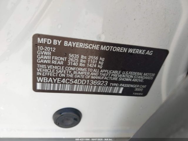 2013 BMW 740LI WBAYE4C54DD136923 Photo 8