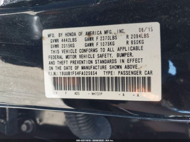 2015 ACURA TLX 19UUB1F54FA025654 Photo 8