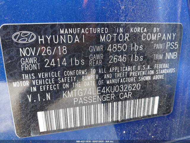 KMTG74LE4KU032620 Genesis G70 3.3t Advanced