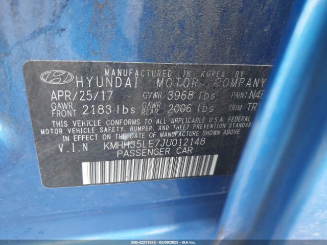 KMHH35LE7JU012148 Hyundai ELANTRA GT