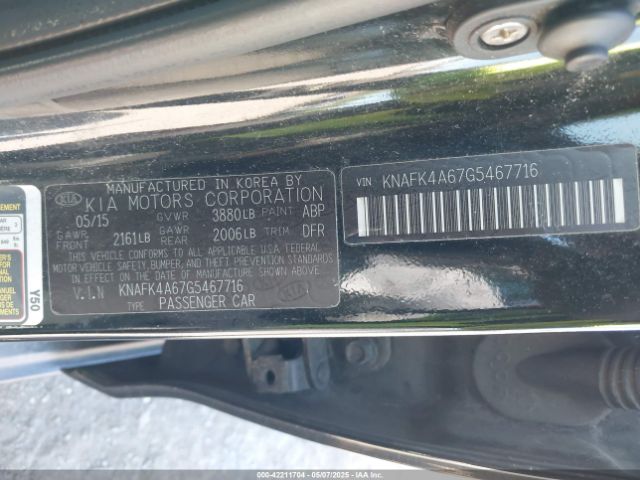 KNAFK4A67G5467716 KIA mpi nu
