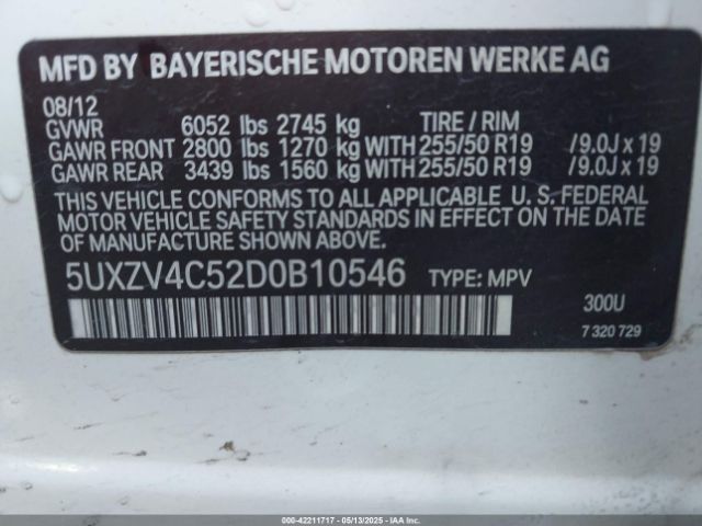 2013 BMW X5 5UXZV4C52D0B10546 Photo 8