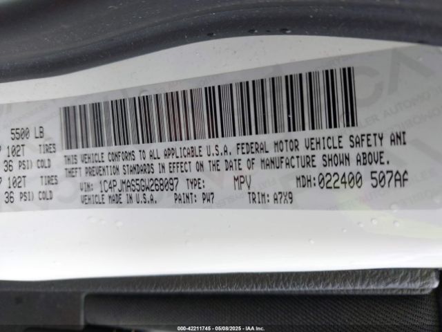 1C4PJMAS5GW268097 Jeep Cherokee Sport