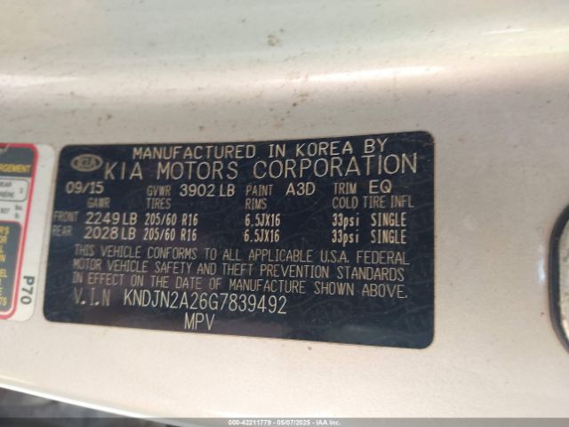 KNDJN2A26G7839492 KIA Soul