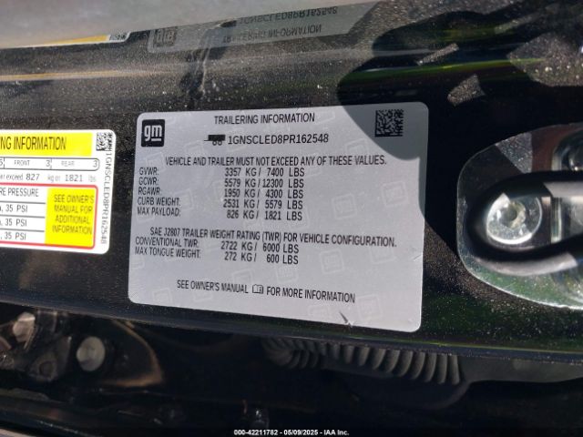 2023 CHEVROLET TAHOE 1GNSCLED8PR162548 Photo 8