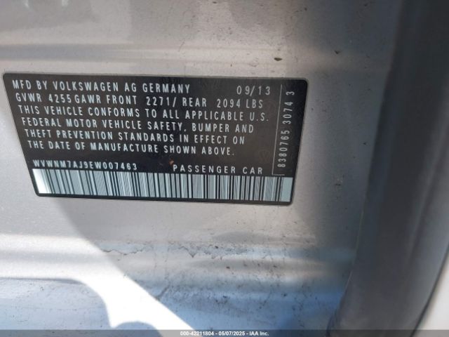 WVWNM7AJ9EW007463 Volkswagen Golf 2.0l Tdi
