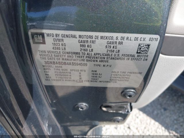 2010 CHEVROLET HHR 3GNBABDB4AS594509 Photo 8