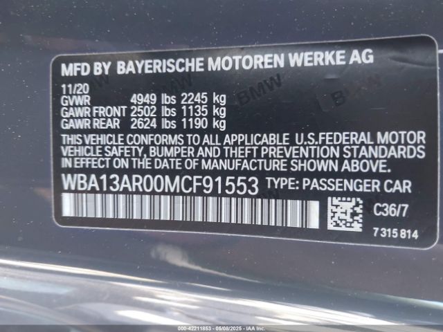 2021 BMW M440I WBA13AR00MCF91553 Photo 8