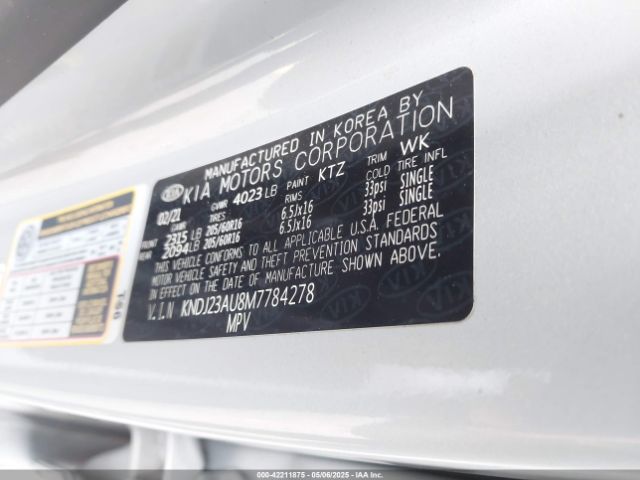 KNDJ23AU8M7784278 KIA SOUL LX