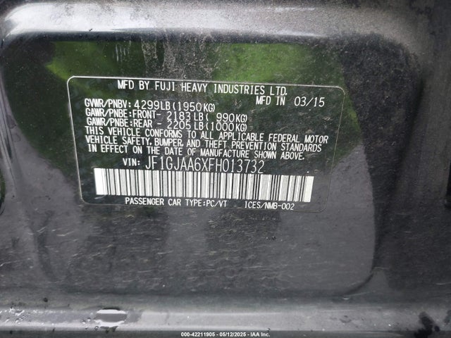 JF1GJAA6XFH013732 Subaru Impreza 2.0i