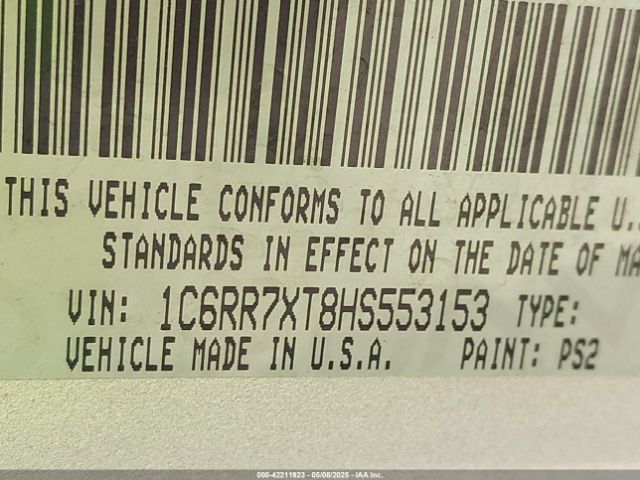 1C6RR7XT8HS553153 RAM 1500 Ssv