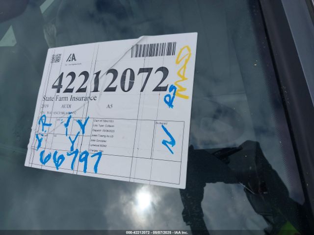 WAUANCF58KA084492 Audi 2019