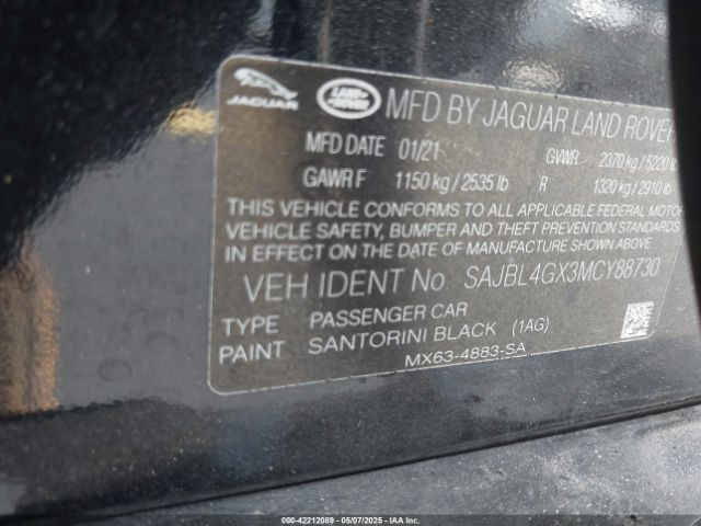 2021 JAGUAR XF SAJBL4GX3MCY88730 Photo 8