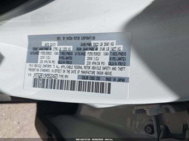 JM3TCBEY0M0522493 Mazda Cx-9 Signature