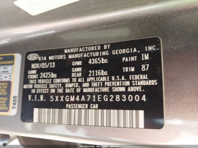 5XXGM4A71EG283004 KIA Optima Lx