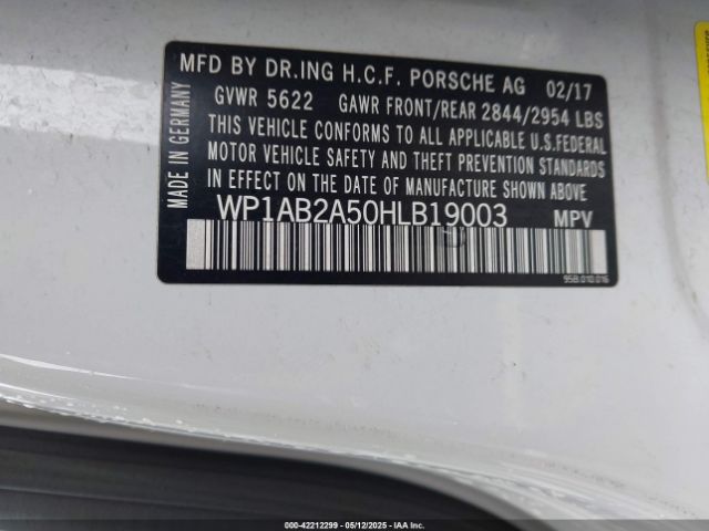 2017 PORSCHE MACAN WP1AB2A50HLB19003 Photo 8