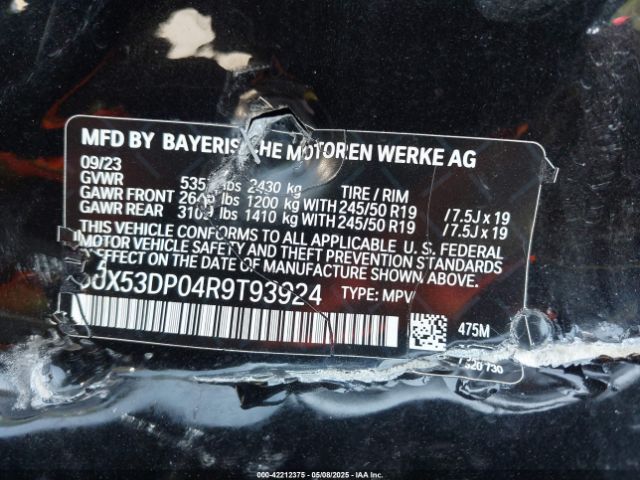 2024 BMW X3 5UX53DP04R9T93924 Photo 8