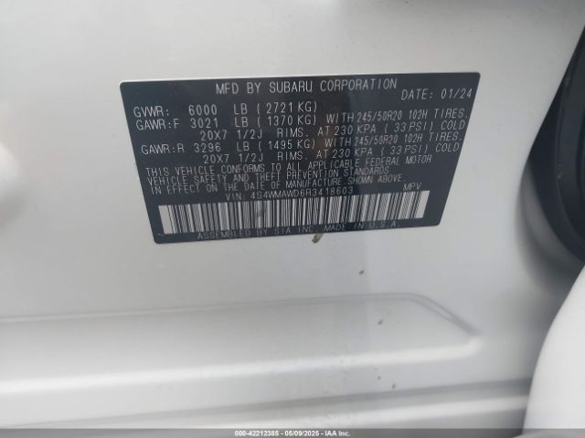 4S4WMAWD6R3418603 Subaru Ascent Touring 7-passenger
