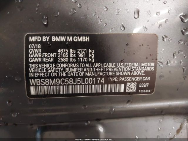 2018 BMW M3 WBS8M9C58J5L00174 Photo 8